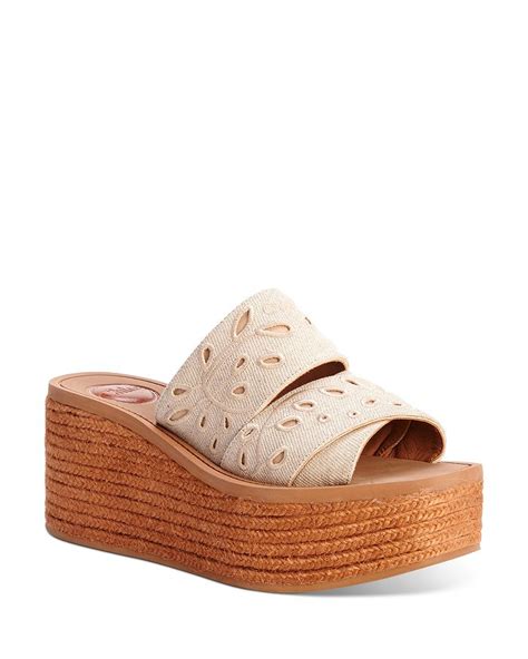 chloe woody wedge sandals